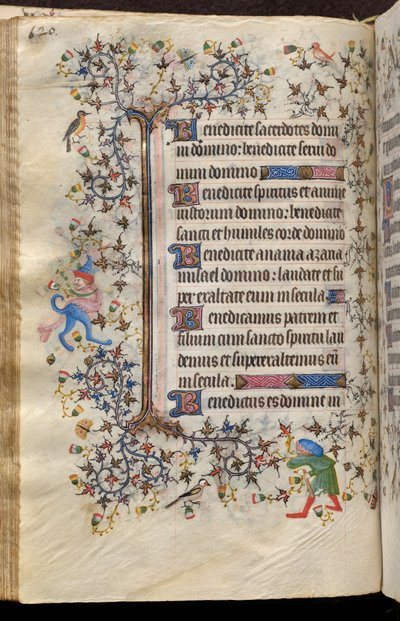 Stundenbuch von Karl dem Edlen, König von Navarra (1361-1425): fol. 60v, Text von Master of the Brussels Initials and Associates