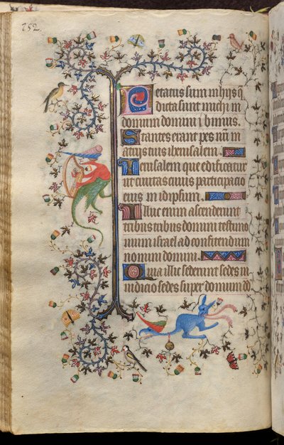Stundenbuch von Karl dem Edlen, König von Navarra (1361-1425): fol. 76v, Text von Master of the Brussels Initials and Associates