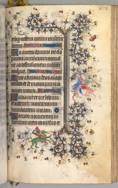 Stundenbuch von Karl dem Edlen, König von Navarra 1361-1425: fol. 182r, Text von Master of the Brussels Initials and Associates
