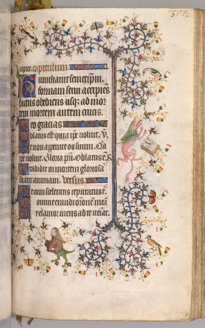 Stundenbuch von Karl dem Edlen, König von Navarra 1361-1425: fol. 184r, Text, ca. 1405 von Master of the Brussels Initials and Associates