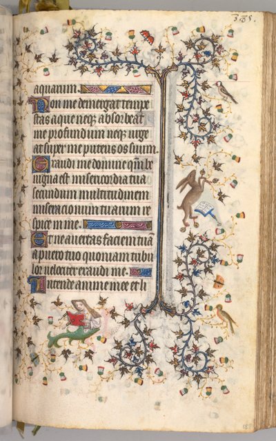 Stundenbuch von Karl dem Edlen, König von Navarra 1361-1425: fol. 188r, Text, ca. 1405 von Master of the Brussels Initials and Associates