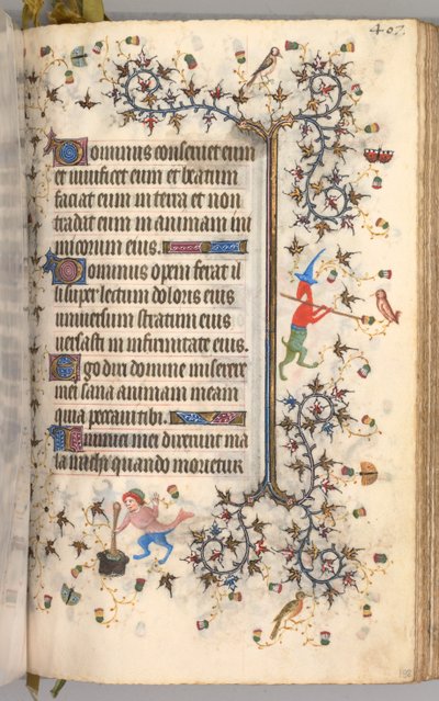 Stundenbuch von Karl dem Edlen, König von Navarra 1361-1425: fol. 198r, Text, um 1405 von Master of the Brussels Initials and Associates