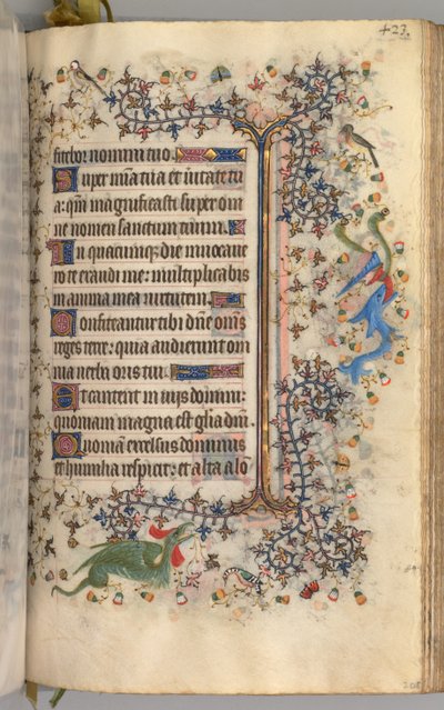 Stundenbuch von Karl dem Edlen, König von Navarra 1361-1425: fol. 206r, Text, um 1405 von Master of the Brussels Initials and Associates