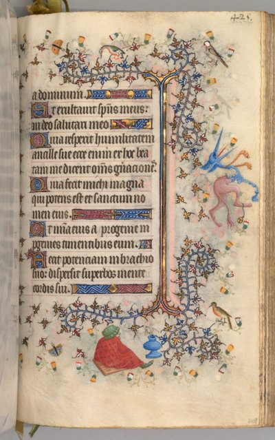 Stundenbuch von Charles dem Edlen, König von Navarra 1361-1425: fol. 207r, Text, ca. 1405 von Master of the Brussels Initials and Associates