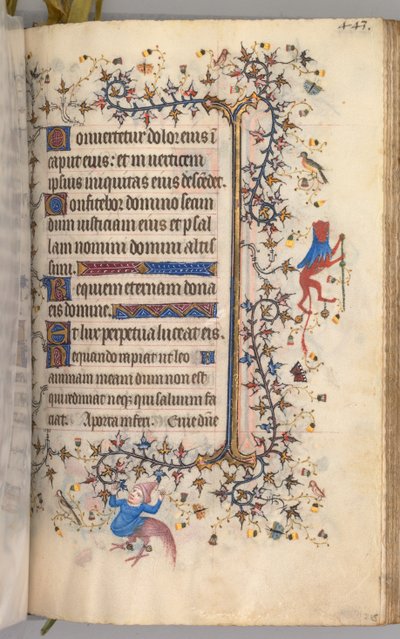 Stundenbuch von Charles dem Edlen, König von Navarra 1361-1425: fol. 216r, Text, um 1405 von Master of the Brussels Initials and Associates