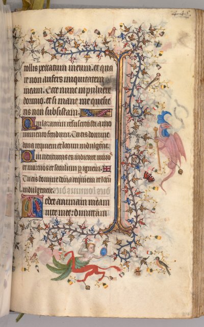 Stundenbuch von Karl dem Edlen, König von Navarra 1361-1425: fol. 217r, Text, ca. 1405 von Master of the Brussels Initials and Associates