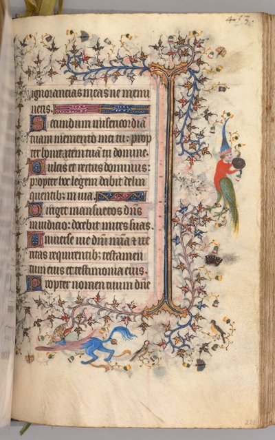 Stundenbuch von Karl dem Edlen, König von Navarra 1361-1425: fol. 221r, Text, um 1405 von Master of the Brussels Initials and Associates