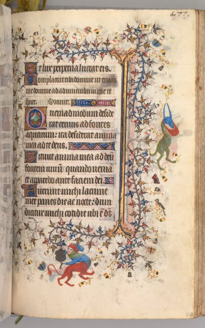 Stundenbuch von Charles dem Edlen, König von Navarra 1361-1425: fol. 233r, Text, um 1405 von Master of the Brussels Initials and Associates