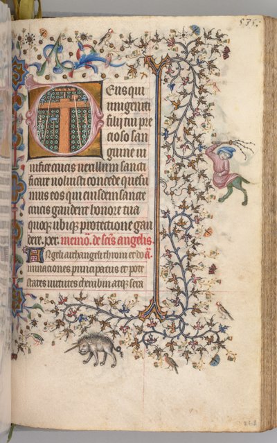 Stundenbuch von Karl dem Edlen, König von Navarra 1361-1425: fol. 262r, Instrumente der Passion von Master of the Brussels Initials and Associates