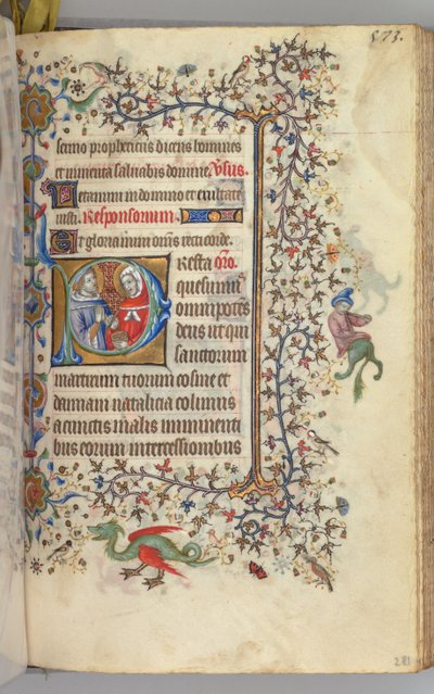 Stundenbuch von Karl dem Edlen, König von Navarra 1361-1425, fol. 281r, SS. Cosmas und Damian, um 1405 von Master of the Brussels Initials and Associates