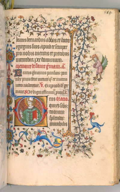 Stundenbuch von Karl dem Edlen, König von Navarra 1361-1425, fol. 289r, St. Germain, ca. 1405 von Master of the Brussels Initials and Associates