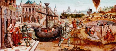 Die Geschichte von Theseus, Mitte des 15. Jahrhunderts von Master of the Cassoni