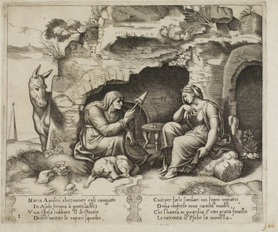 Apuleius in einen Esel verwandelt von Master of the Die