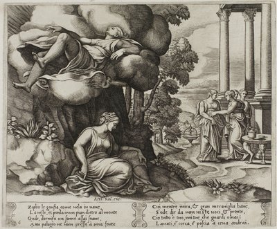 Zephyr trägt Psyche in einen verzauberten Palast von Master of the Die