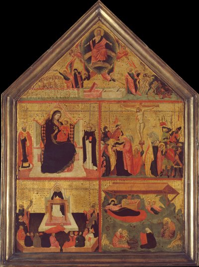 Das Jüngste Gericht, Die Jungfrau und das Kind mit einem Bischof-Heiligen und dem heiligen Petrus Märtyrer..., ca. 1325 von Master of the Dominican Effigies