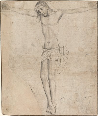 Christus am Kreuz von Master of the Drapery Studies