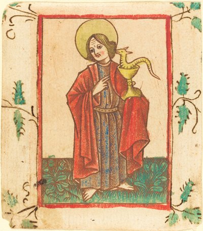 Heiliger Johannes der Evangelist von Master of the Dutuit Mount of Olives after Master of St. Erasmus