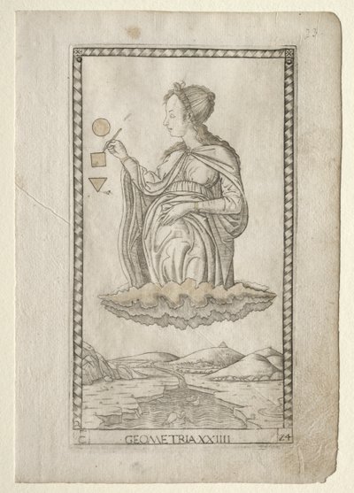 Geometrie aus den Tarocchi, Serie C: Freie Künste, Nr. 24 von Master of the E Series Tarocchi