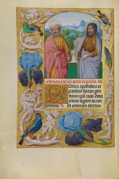 Heilige Peter und Paul von Master of the First Prayer Book of Maximilian