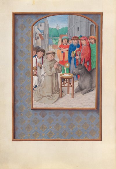 Stundenbuch der Königin Isabella der Katholischen, Königin von Spanien: Fol. 187v, St. Antonius von Padua von Master of the First Prayerbook of Maximillian