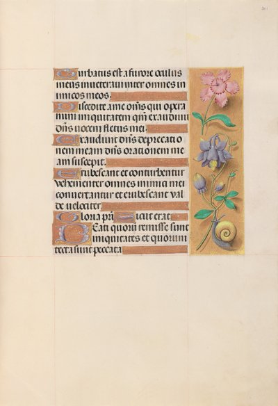Stundenbuch von Königin Isabella der Katholischen, Königin von Spanien: Fol. 201r, ca. 1500 von Master of the First Prayerbook of Maximillian