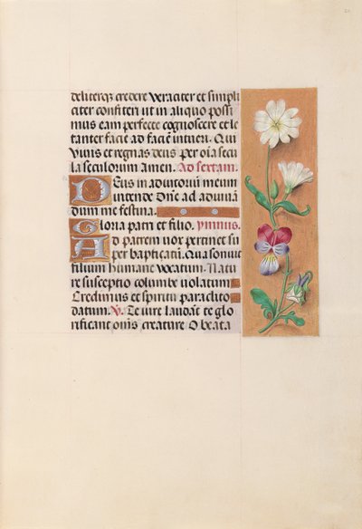 Stundenbuch der Königin Isabella die Katholische, Königin von Spanien: Fol. 20r, um 1500 von Master of the First Prayerbook of Maximillian