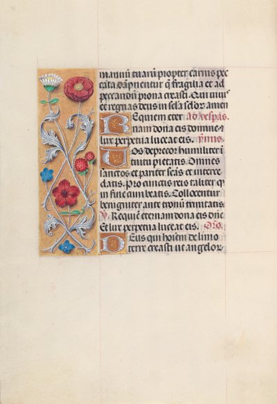 Stundenbuch der Königin Isabella der Katholischen, Königin von Spanien: Fol. 28v von Master of the First Prayerbook of Maximillian