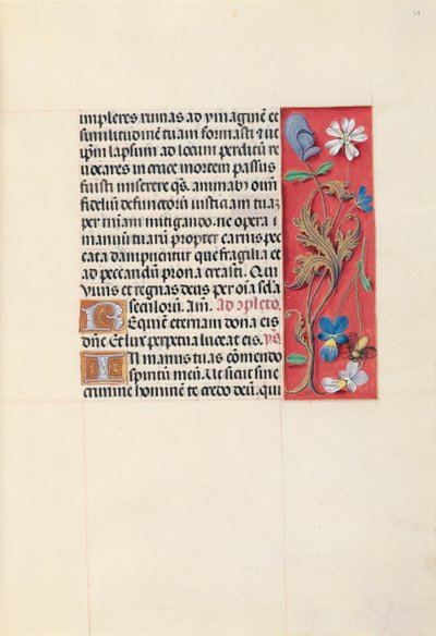 Stundenbuch der Königin Isabella die Katholische, Königin von Spanien: Fol. 29r, um 1500 von Master of the First Prayerbook of Maximillian