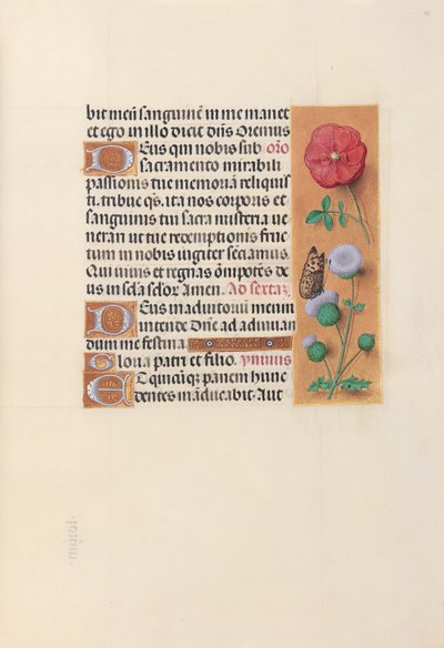 Stundenbuch der Königin Isabella der Katholischen, Königin von Spanien: Fol. 46r von Master of the First Prayerbook of Maximillian