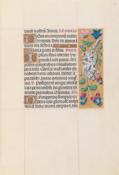 Stundenbuch der Königin Isabella der Katholischen, Königin von Spanien: Fol. 84r, ca. 1500 von Master of the First Prayerbook of Maximillian