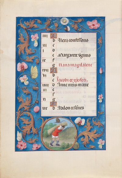 Stunden der Königin Isabella der Katholischen, Königin von Spanien: Fol. 8v, Juli von Master of the First Prayerbook of Maximillian