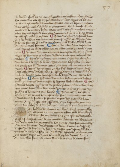 Historisierte Initiale P: Platzregen von Kröten, Baumfröschen und Ungeziefer von Master of the Geneva Boccaccio