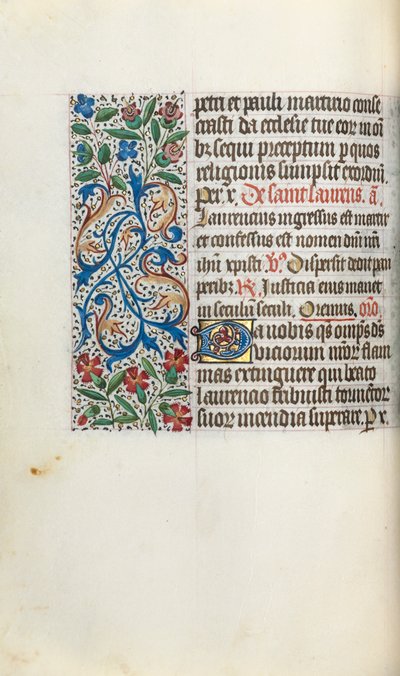 Stundenbuch Gebrauch von Rouen: fol. 51v, ca. 1470 von Master of the Geneva Latini