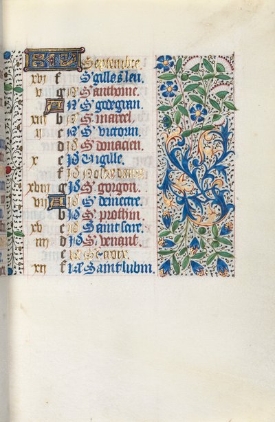 Stundenbuch Gebrauch von Rouen: fol. 9r, ca. 1470 von Master of the Geneva Latini