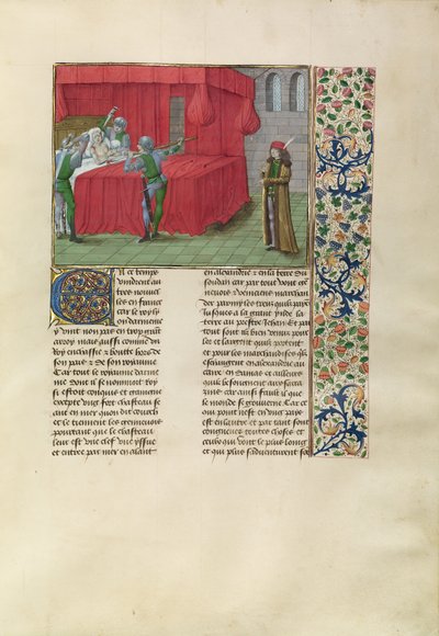 Der König von Zypern, getötet von den Verfolgern seiner Brüder von Master of the Getty Froissart