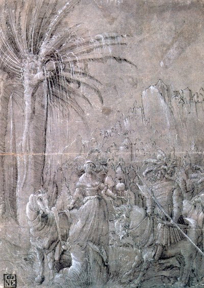 David und Abigail, frühes 16. Jahrhundert von Master of the Historia of Frederici