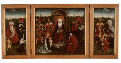 Das Poortakker-Triptychon, ca. 1500-10 von Master of the Holy Family of St. Anne