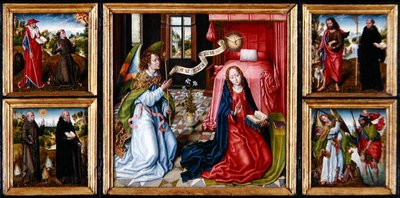 Triptychon der Verkündigung, ca. 1483 von Master of the Legend of St. Ursula