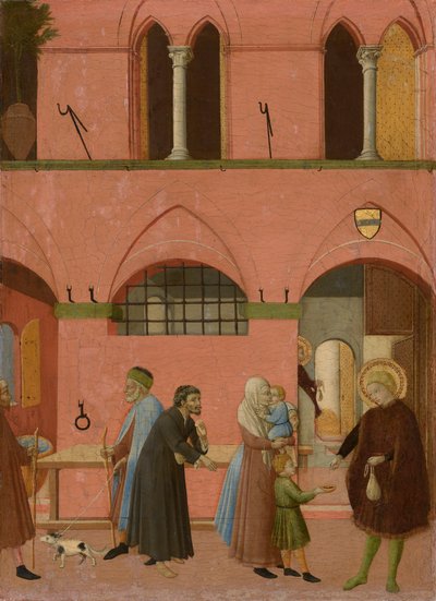 Der heilige Antonius verteilt seinen Reichtum an die Armen von Master of the Osservanza