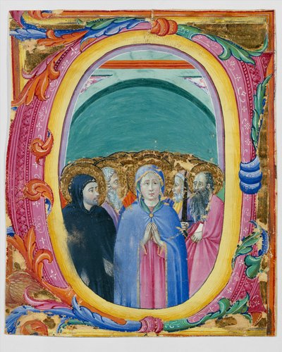 Allerheiligen in einem Initial E oder O, ca. 1430-40 von Master of the Osservanza