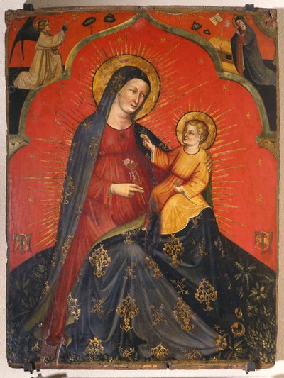 Madonna mit Kind und Verkündigung, ca. 1390 von Master of the Pesaro Crucifix