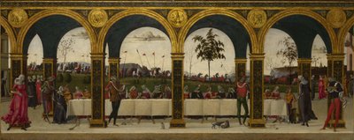 Die Geschichte von Griselda. Teil III: Wiedervereinigung, ca. 1490-1495 von Master of the Story of Griselda