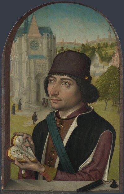 Porträt eines jungen Mannes, ca. 1480 von Master of the View of St. Gudule