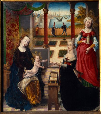 Jungfrau und Heilige Maria Magdalena Gemälde vom Meister der Ansicht von Sainte-Gudule (15. Jahrhundert) 1475 Lüttich, Museum der Schönen Künste von Master of the View of St. Gudule