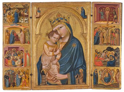 Das Wallraf-Triptychon, ca. 1360 von Master of the Wallraf Triptych
