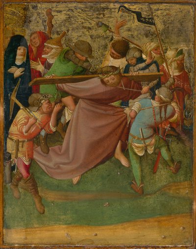 Christus trägt das Kreuz, 1420-25 von Master of the Worcester Carrying of