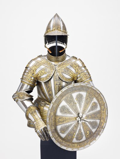Halbrüstung und Targe für den Fußdienst, ca. 1600 von Master of the sign of the