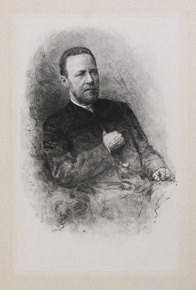 Porträt des Historikers und Journalisten Sergey Nikolayevich Shubinsky 1834-1913, 1900er von Mate