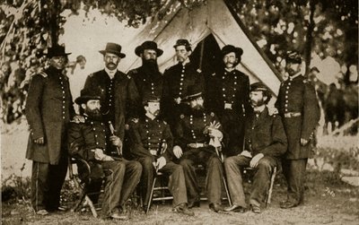 General Jefferson C. Davis und Stab von Mathew and studio Brady