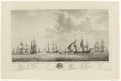 Niederländische Kriegsflotte vor Rammekens, 1782-1783 von Mathias de Sallieth